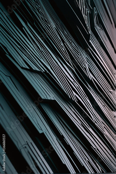 Obraz Geometric Abstract Background with Intersecting Lines and Shapes
