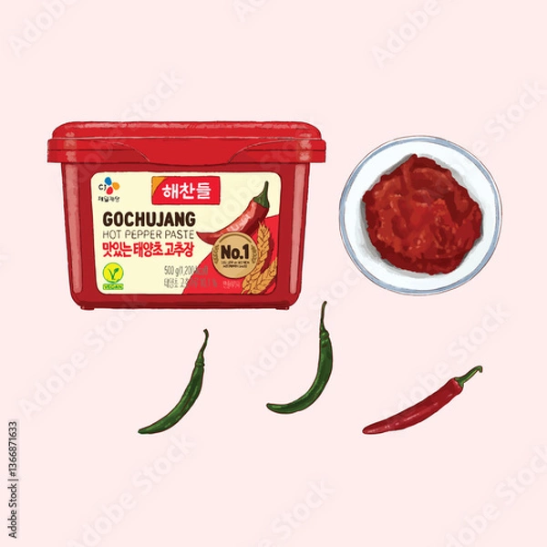 Fototapeta Gochujang vector