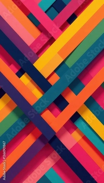 Fototapeta Bold geometric patterns created with intersecting lines and shapes , abstract patterns, modern design