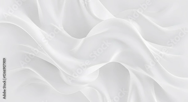 Obraz Abstract white background with smooth lines
