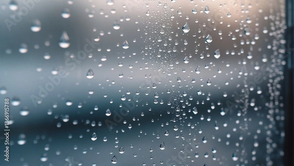 Obraz Imagine capturing the intricate patterns of raindrops on a window using a hyper zoom lens