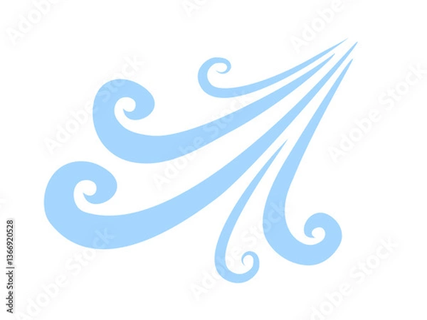 Obraz 強風を表すシンプルなイラスト2