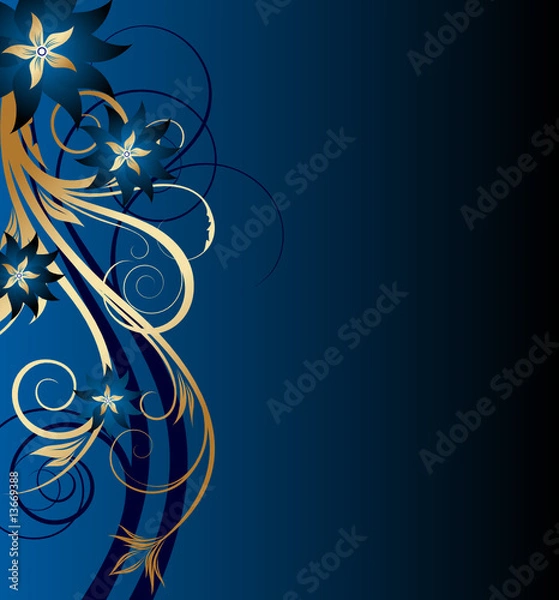 Obraz golden floral background