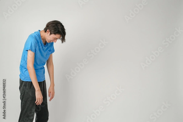 Fototapeta 悲しくて無気力状態の男性の姿