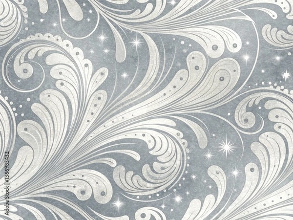 Fototapeta Seamless Floral Pattern Design Digital Art Aesthetic Background Elegant Creative Concept