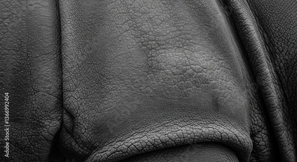 Obraz Close Up Rhino Skin Texture Detail Black and White
