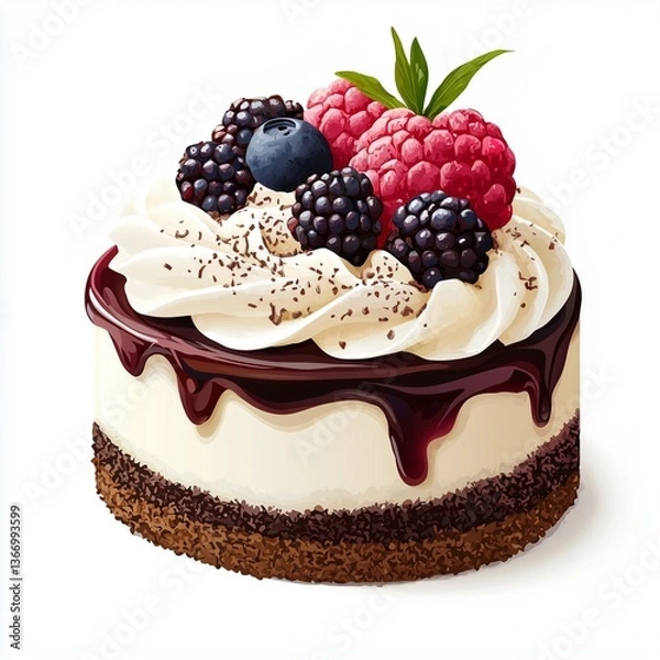 Obraz cake with berries