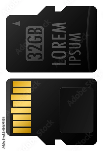 Obraz karta pamięci wektor
