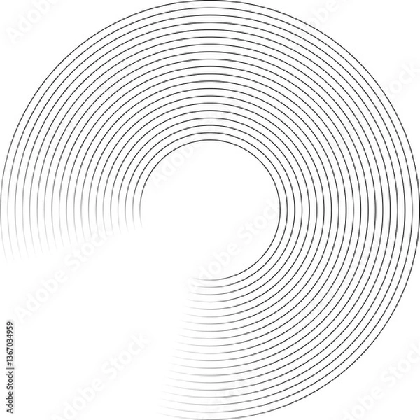 Fototapeta Circle lines gradient. Creative design
