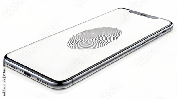 Obraz Modern Smartphone with Fingerprint Sensor