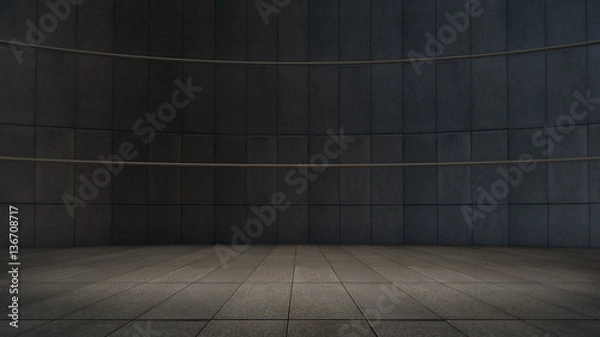 Obraz Empty room with light spot,abstract space.3D rendering 