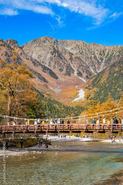 Obraz 上高地の河童橋の紅葉_5