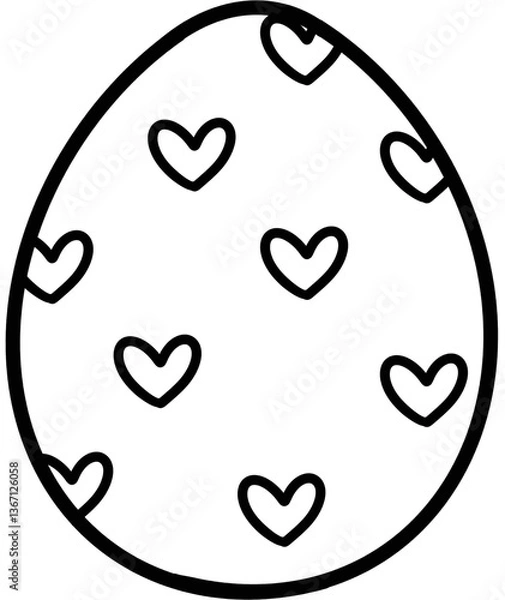 Obraz Egg eggs easter eggs decorating egg fancy egg outline black and white coloring  png,eggs hunt,