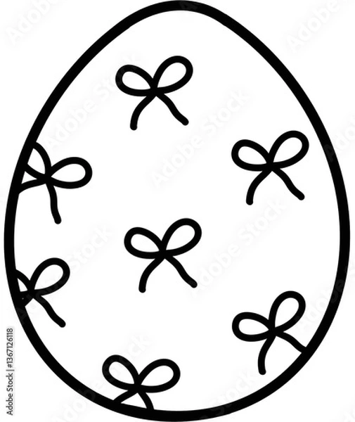 Obraz Egg eggs easter eggs decorating egg fancy egg outline black and white coloring  png,eggs hunt,