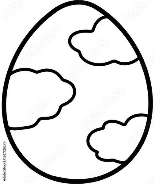 Obraz Egg eggs easter eggs decorating egg fancy egg outline black and white coloring  png,eggs hunt,