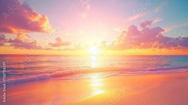 Obraz Sunrise over a tropical beach