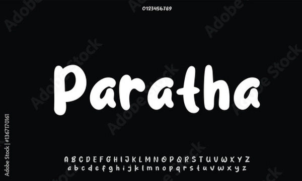 Fototapeta Luxury Paratha alphabet letters font for logo