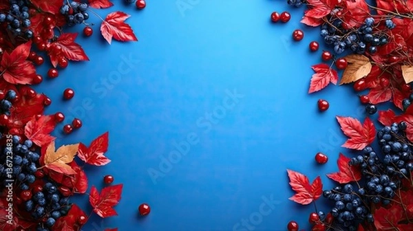 Obraz Autumnal Abundance: A Vibrant Harvest Still Life