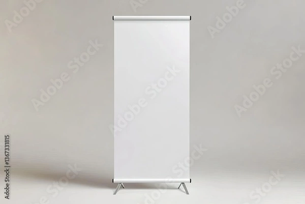 Fototapeta Ultra Quality Image of Roll Up Banner Mockup Design Isolated