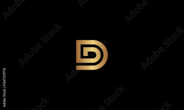 Fototapeta DD initial letters logo
