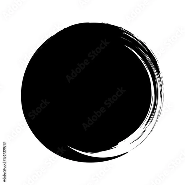 Fototapeta 筆で描いたような躍動感のある丸素材