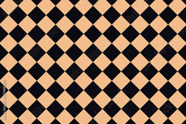 Fototapeta un super damier beige et noir pour décorer tes supports