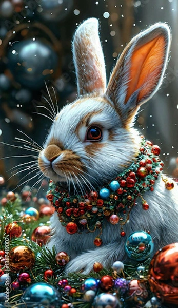 Obraz The white rabbit