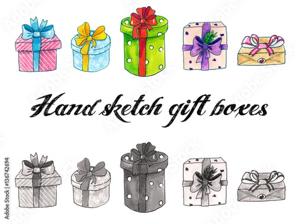 Obraz Collection of gift boxes