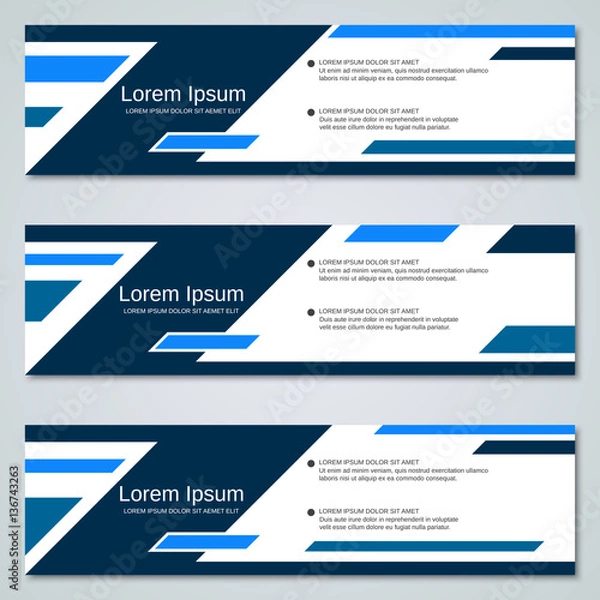 Fototapeta Abstract geometric banners vector templates