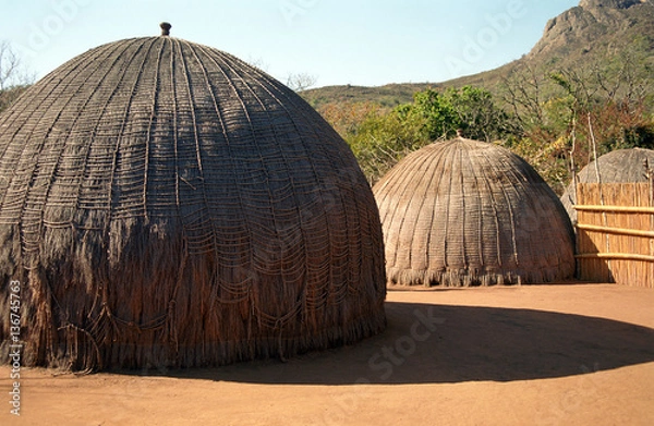 Fototapeta Swazi village, Swaziland