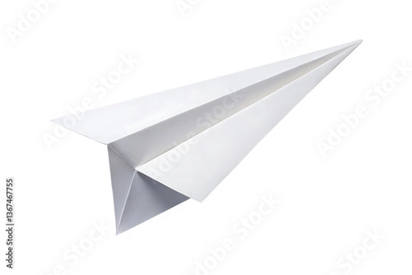 Obraz white paper airplane isolated on transparent background