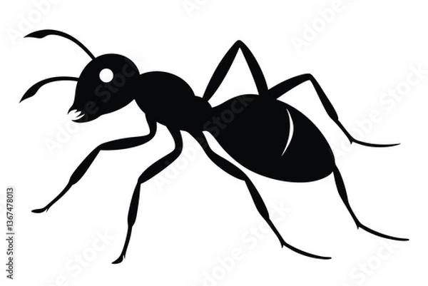 Obraz Ant Vector Silhouette Illustration 