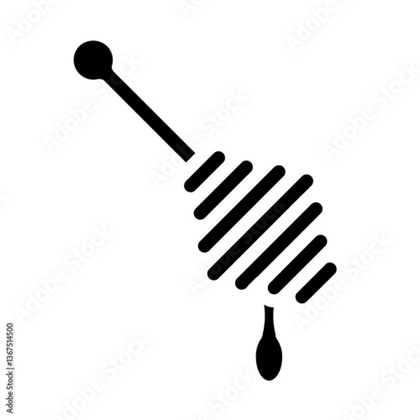 Fototapeta bee honey solid icon