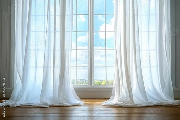 Fototapeta Curtains in the Wind, Soft breezes