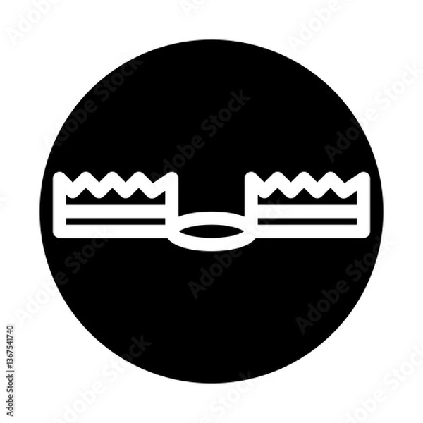 Fototapeta watch out for traps solid icon