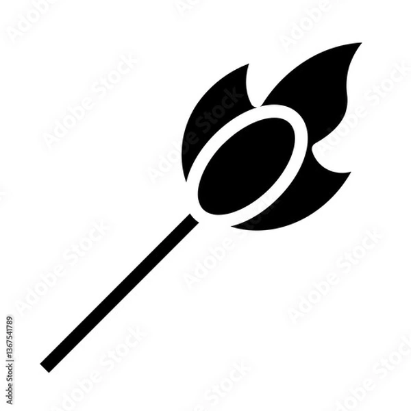 Obraz wooden match lights up solid icon