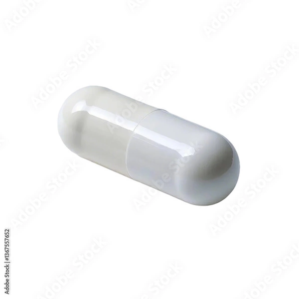 Fototapeta White capsule pill with split