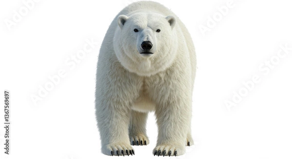 Obraz Isolated Standing Polar Bear