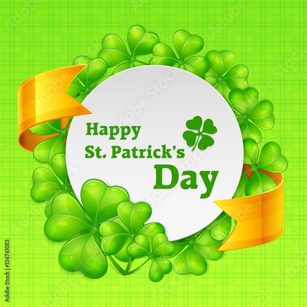 Obraz St. Patricks Day round tamplate