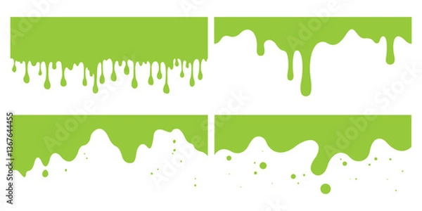 Fototapeta Slime background of Modern poster, dynamic splashes and drops. Vector illustration in a flat style of minimalism	