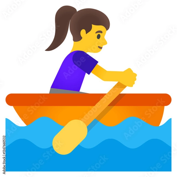 Fototapeta Rowing a Boat
