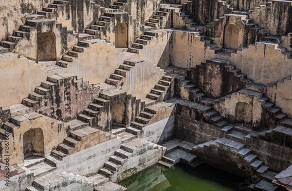 Obraz step well near the amber fort, Jaipur