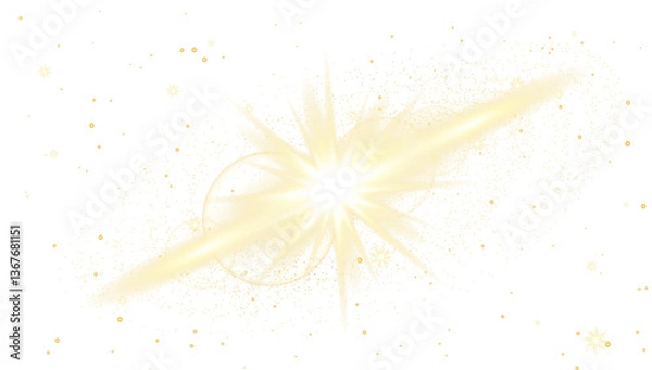 Obraz Flash. Realistic flares. Glowing effects.Science,nebula, galaxy. Stars in space. Isolated glints set. Sparkle glares. Vector shimmering elements.