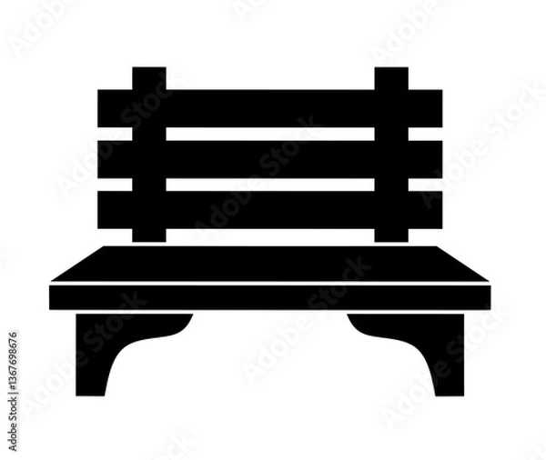 Obraz bench icon vector with trendy design