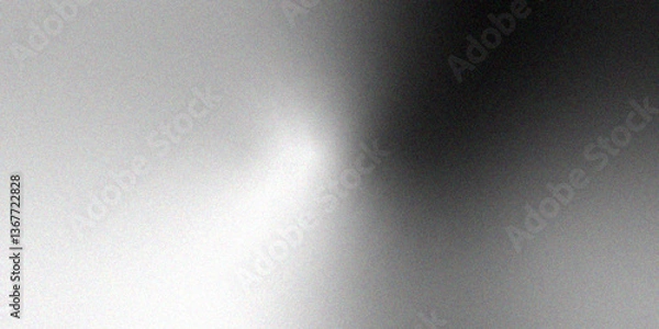 Fototapeta Abstract Gray Gradient Vector with Noisy Effects and White Accents

