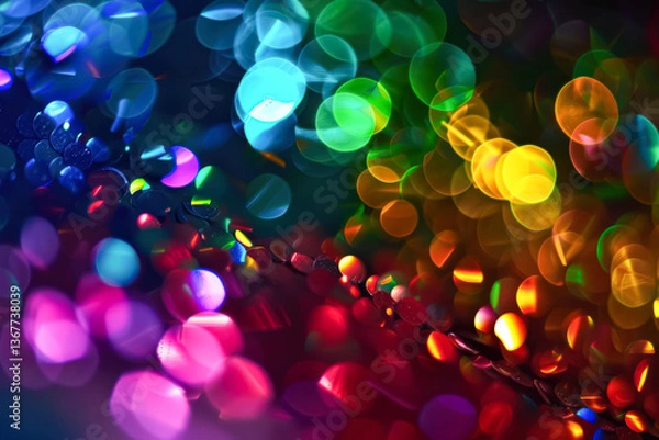 Fototapeta The image is a colorful and vibrant display of light and color. The bright colors and swirling patterns create a sense of energy and excitement. The image is likely meant to evoke feelings of joy