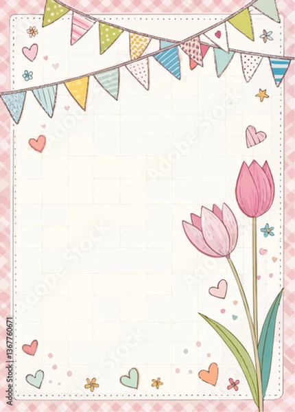 Obraz Floral Frame Template