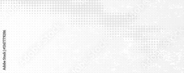 Obraz Dot white gray wave light technology texture background. Abstract big data digital concept.eps 10