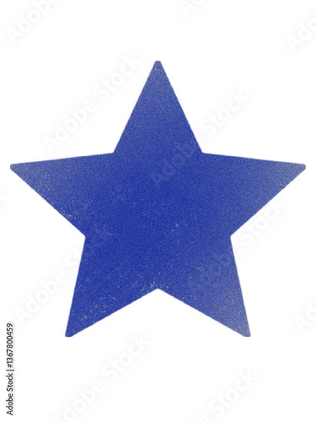 Obraz Watercolour blue  star isolated on white background. Icon, elements, shape, sticker, sublimation.