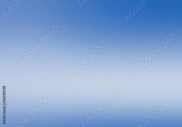 Obraz 穏やかな青色のグラデーション 空と海の水平線 静寂な風景